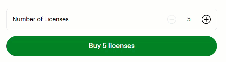 This gif is showing how to use the Add button to increase the number of codes to purchase.